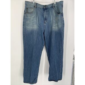 Vintage Phat Farm Jeans‎ Mens 42x33 Blue Baggy Relaxed Logo Hip Hop 90s Y2K